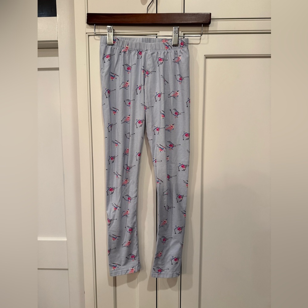 Janie and Jack Light Blue Skiing print leggings